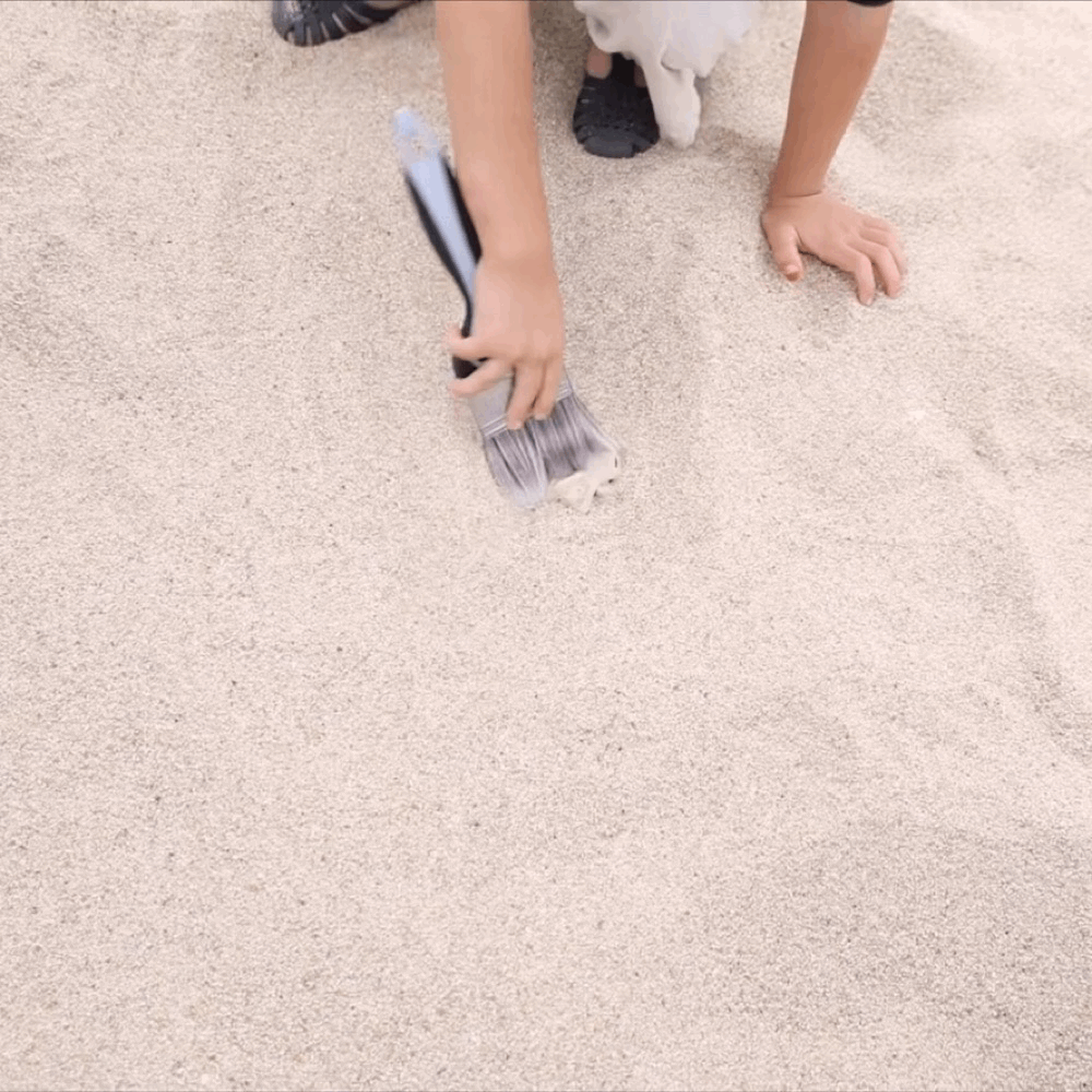 Playing in the sand is also OK !