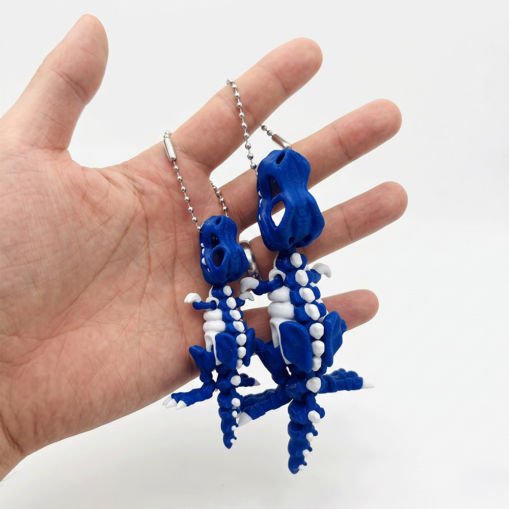 [Set of 2] Tyrannosaurus Dinosaur Keychain - Fully Poseable