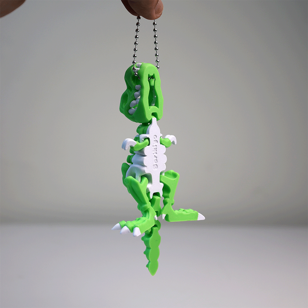 [Set of 2] Tyrannosaurus Dinosaur Keychain - Fully Poseable
