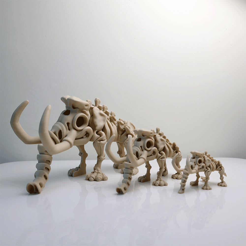 Articulated Skeleton Mammoth Figure