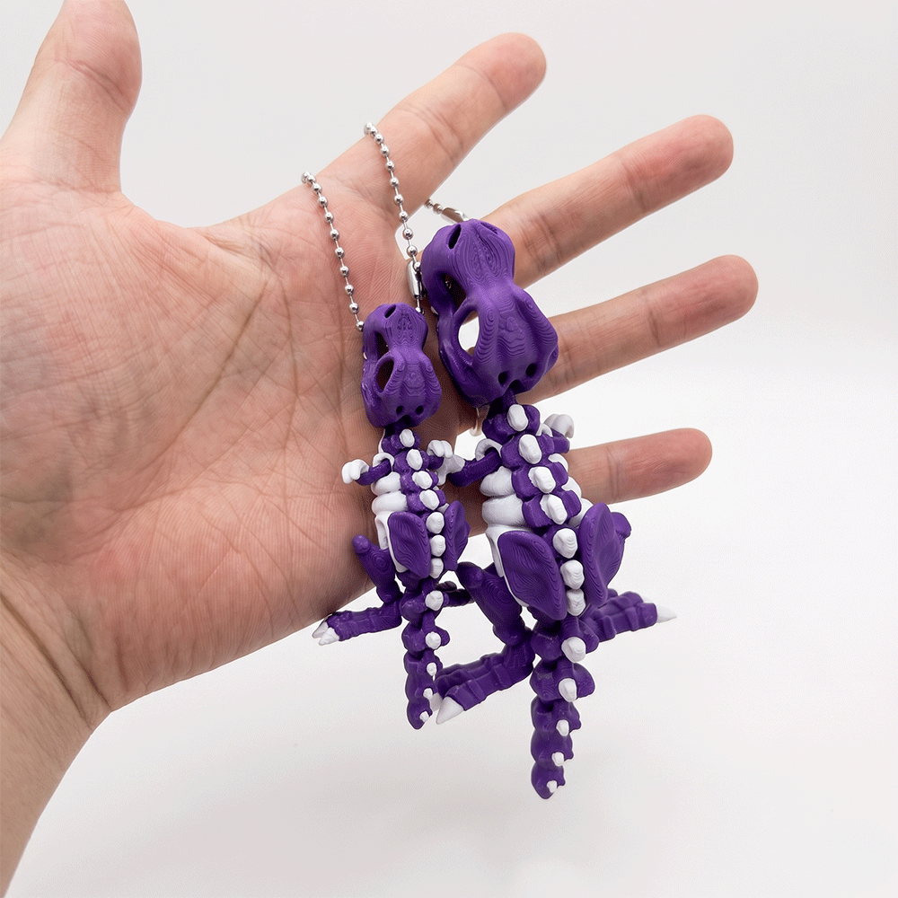 [Set of 2] Tyrannosaurus Dinosaur Keychain - Fully Poseable